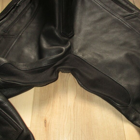 CAN-AM BRP MOTORCYCLE Woman's Heavy Genuine LEATHER Riding Pants Size 8 - Picture 6 of 11